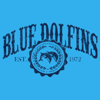 Blue Dolfins - PosiCharge &#174; Tri Blend Wicking Raglan Tee Design
